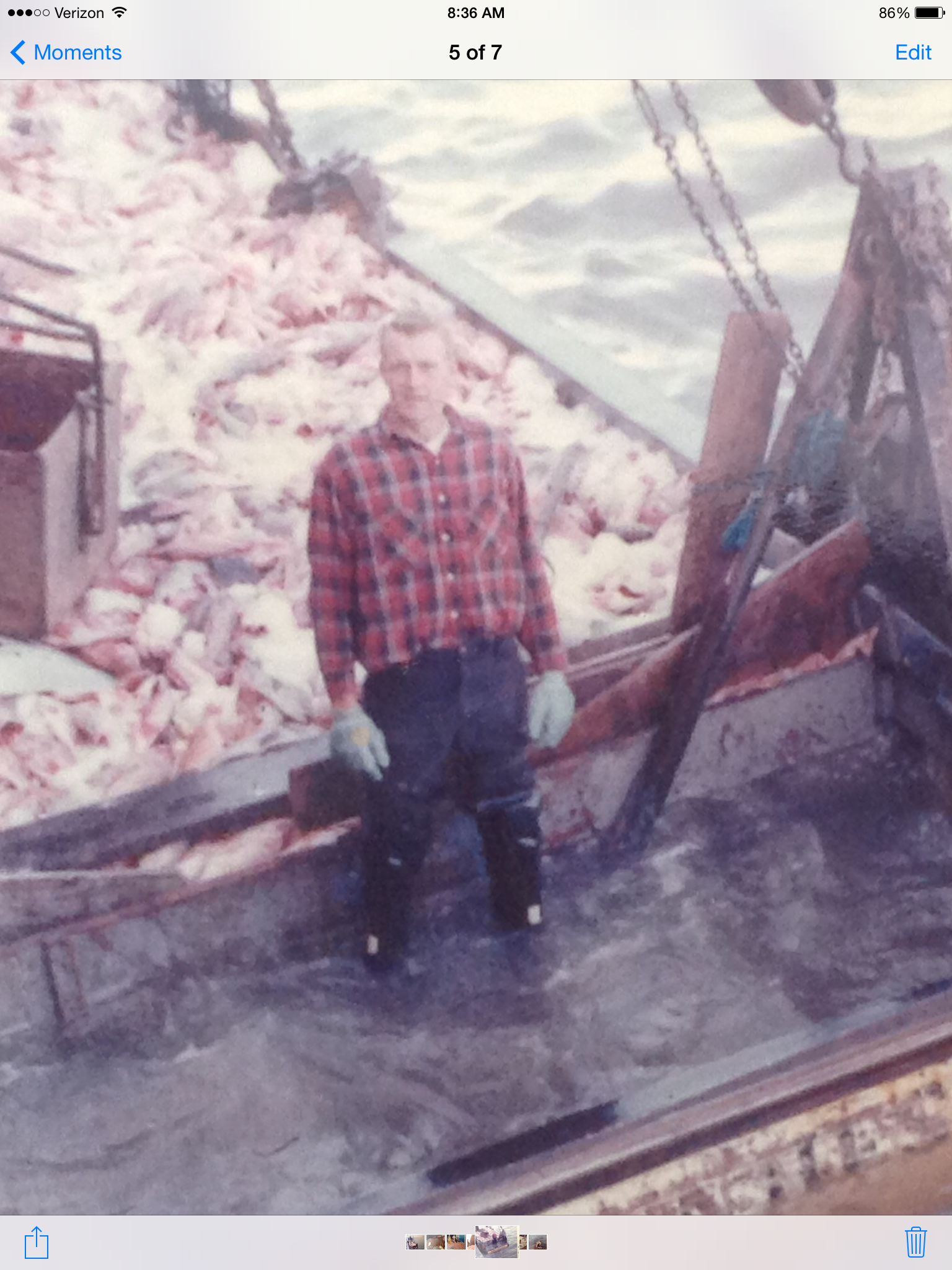 Robert commercial fishing in the Bering Sea during the off-season.