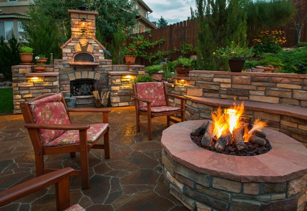 Seaside, OR custom patio with firepit